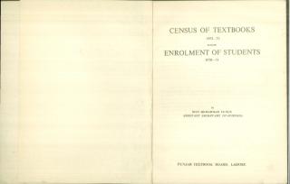 80 PTB _ Census of TextBooks 1972-73 and Enrolment of Students 1970-71_Sufi Muhammad Yoonus.pdf