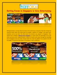 Betting Forum in Singapore is Very Entertaining.pdf